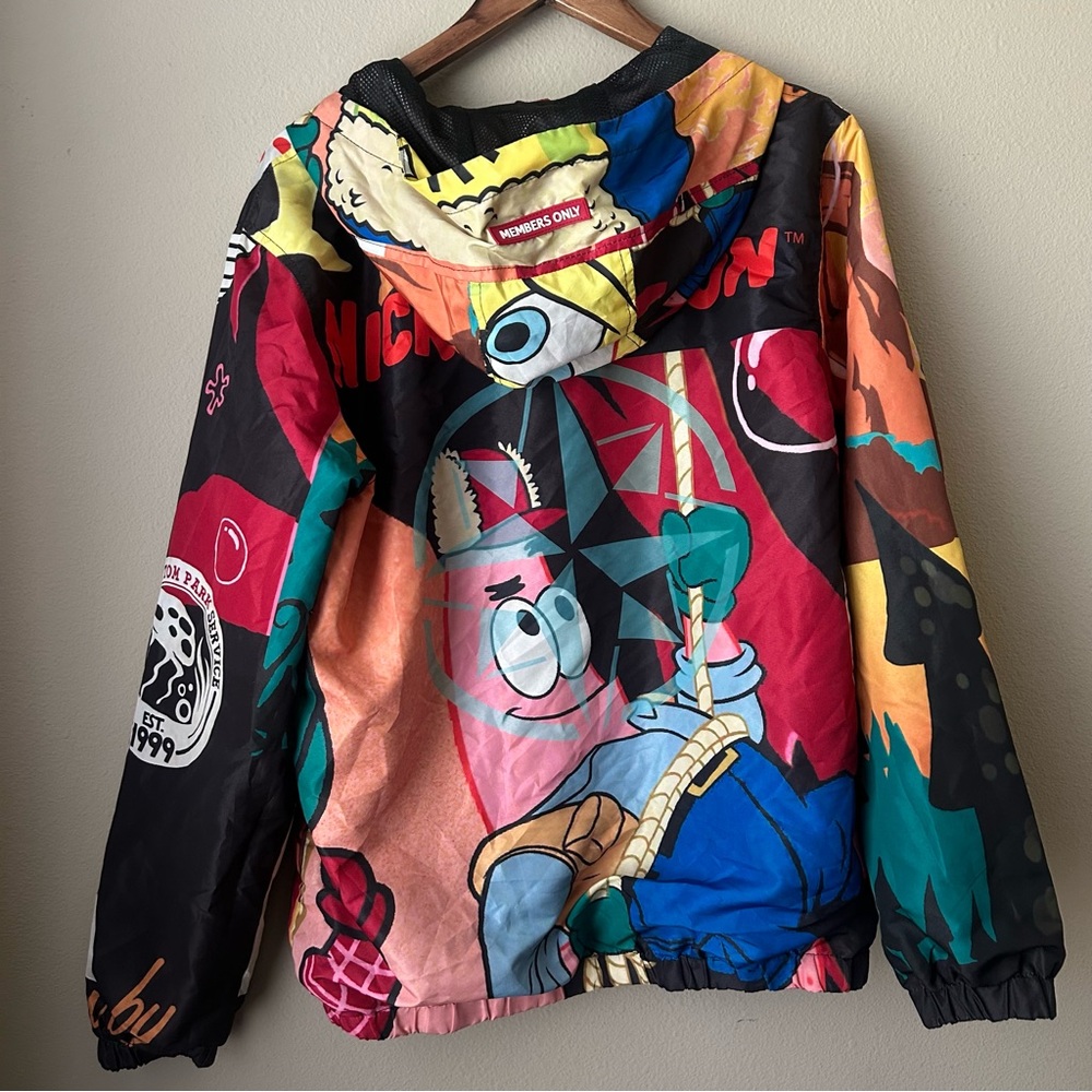 Members Only x Nickelodeon Spongebob Patrick Windbreaker Jacket | Size M - Picture 2 of 10